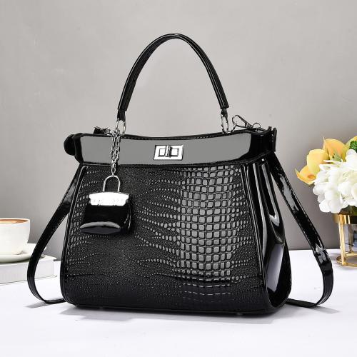 PU Leather With Coin Purse & Motorcycle Bag Handbag crocodile grain PC