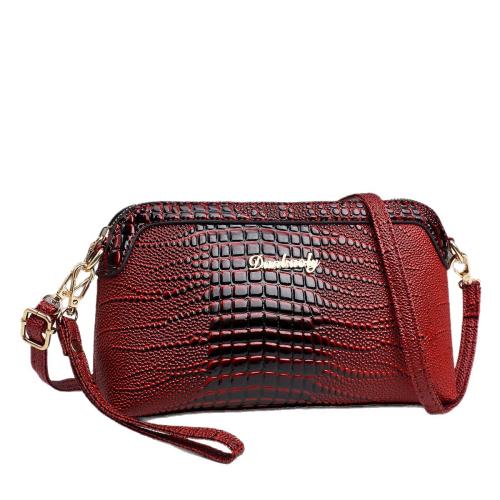 PU Leather Shell Shape & Easy Matching Crossbody Bag crocodile grain PC