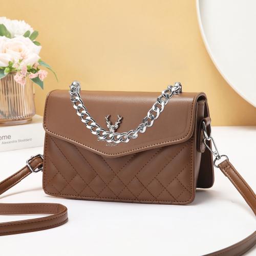 PU Leather Box Bag Shoulder Bag with chain PC