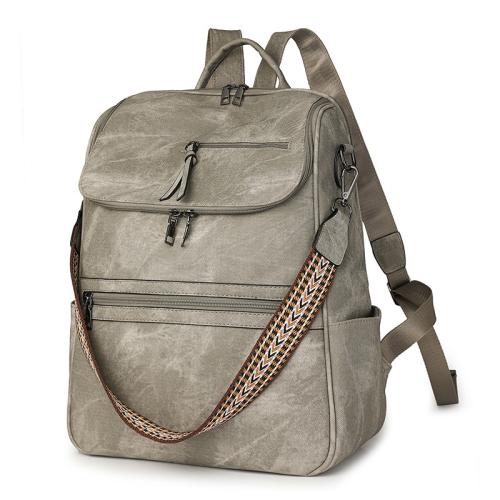 PU Leather Patchwork Bag Backpack breathable PC