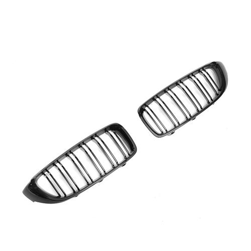 Car Front Bumper Grille Racing Grill For BMW 4 Series F32 F33 F36 M3 F80 M4 F82 12-18 Dual-Slat Glossy Black Accessories