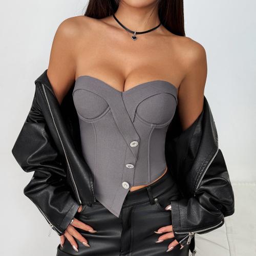 Polyester Sexy Corset & tube gray PC