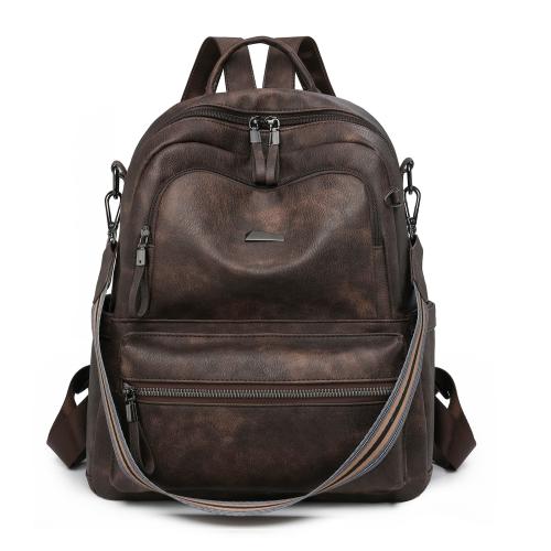 PU Leather Easy Matching Backpack large capacity PC