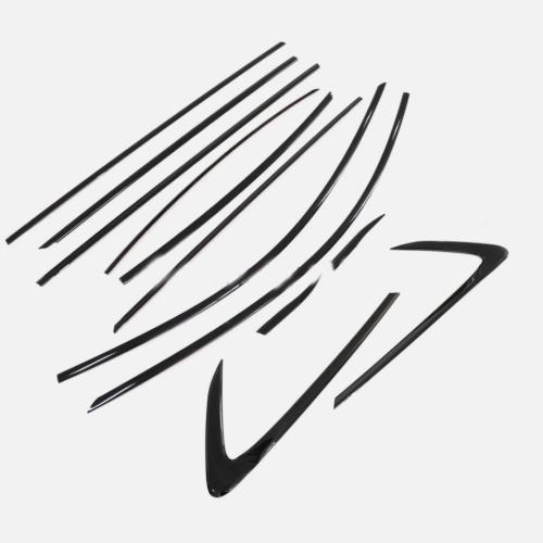 12Pcs Black steel For 2023-25 Honda Accord window frame Strip Trim Accessories