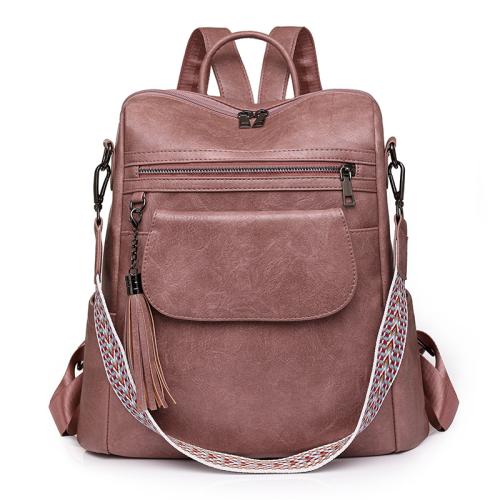 PU Leather Load Reduction Backpack large capacity & hardwearing PC