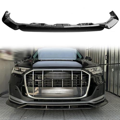 For Audi Q7 S-line SQ7 MK2 2019-2023 GT Style Glossy Black Front Bumper Lip Kits