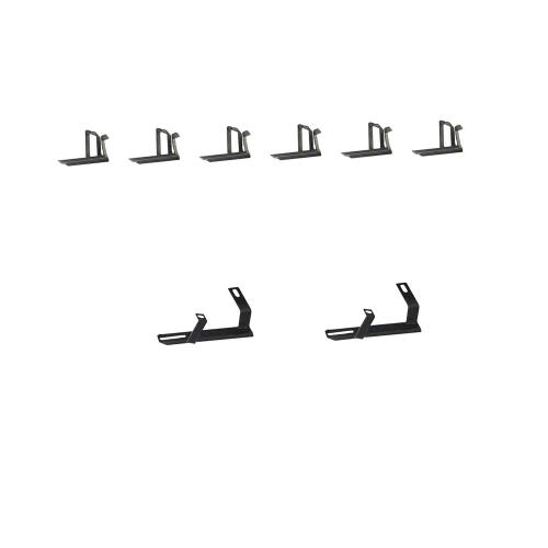 8 Pcs Side Steps Bracket Nerf Bars Bracket Running Board Bracket For Grand Highlander 2024 2025 Black