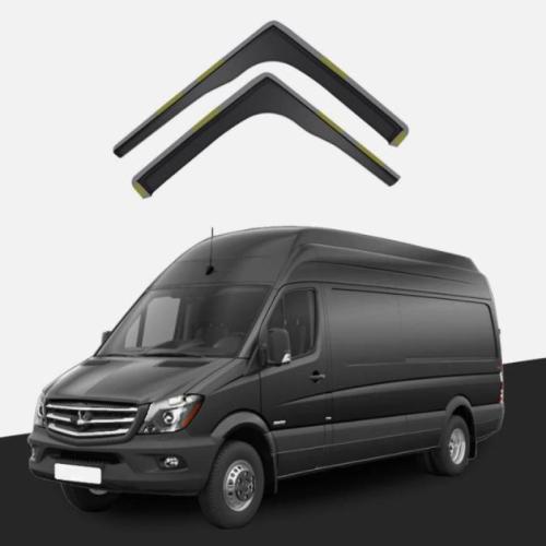Fits For Mercedes Sprinter MK2 2006-2018 2 Door Van Wind Deflectors 2pc Tinted