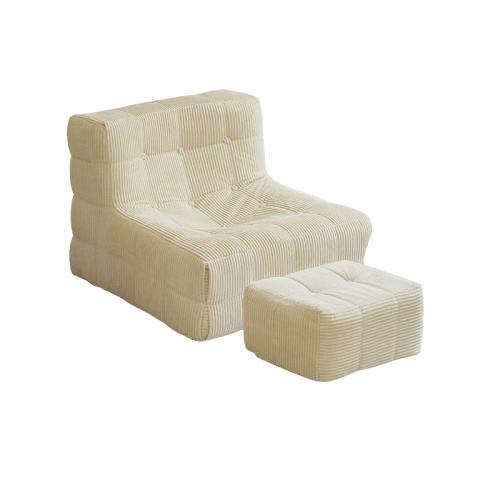 Sponge & Corduroy single & Soft Lazy Sofa Solid PC