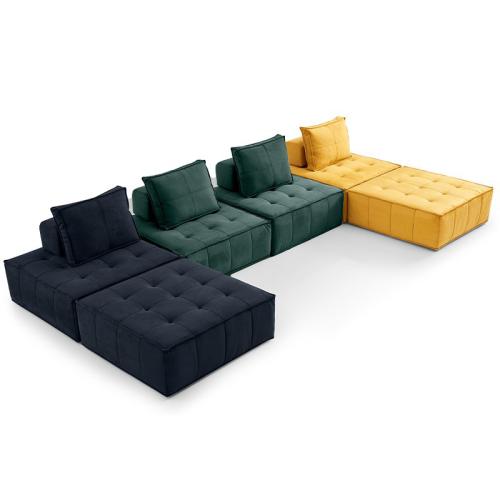 Chenille & Sponge Soft Compression Sofa Solid PC