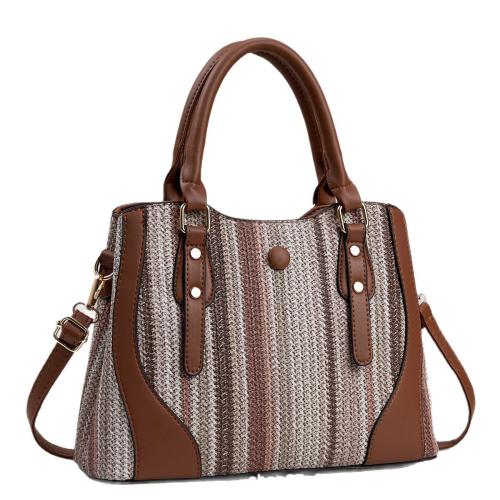 PU Leather cross body Handbag contrast color PC