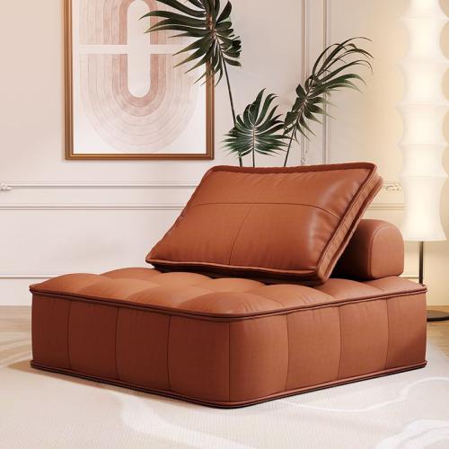 Scratch-Resistant Fabric & Sponge & Berber Fleece Soft Lazy Sofa Solid Wood Solid PC