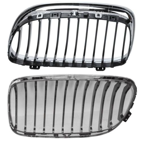 For BMW E90 E91 LCI 323i 325i 330i 335i Front L & R Black Kidney Grille Kit