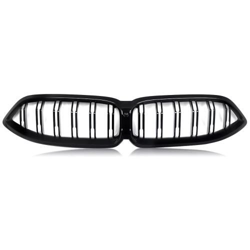 Gloss Black Dual Slats Front Kidney Grill Fit For 2023-2024 BMW G14 G15 G16 840i