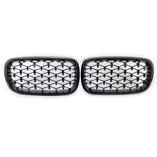 Diamond Meteor Front Kidney Grille Grill For BMW X5 F15 2014 2015 2016 Black