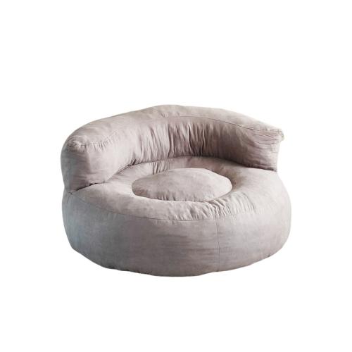 Sponge Soft Lazy Sofa breathable Solid light gray PC