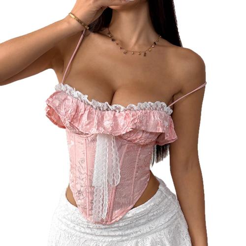 Polyester Slim Tank Top patchwork mixed colors PC