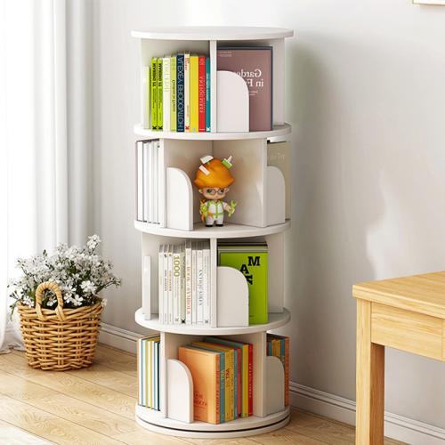 Solid Wood Multilayer & 360degree rotation Bookshelf PC