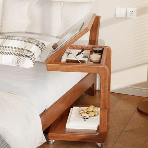 Solid Wood Side Table adjustable PC