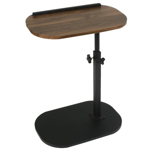 Medium Density Fiberboard & Steel Tube Stretchable & adjustable Side Table dark coffee PC