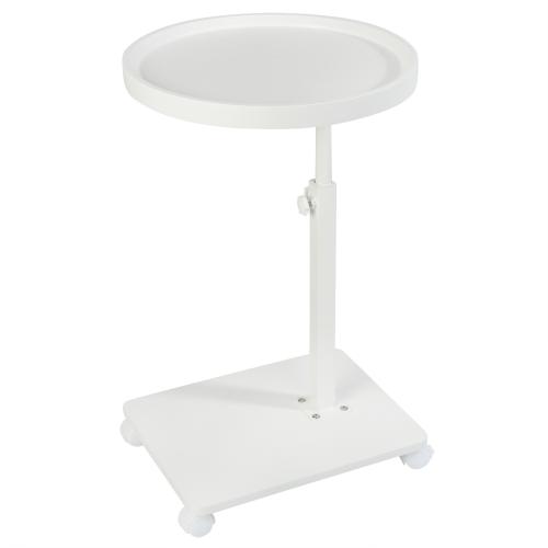 Medium Density Fiberboard & Iron adjustable Side Table durable white PC