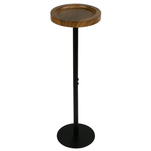 Medium Density Fiberboard & Steel Tube adjustable Side Table durable brown PC