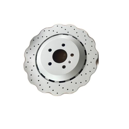Performance Rear Drilled Wavy Brake Discs 356mm X2 For Audi RS6 C7 4G Avant