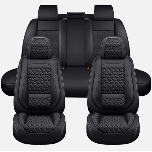 For Dodge Ram 1500 2009-2023 2500 3500 Napa Leather Car 5 Seat Covers Full Set