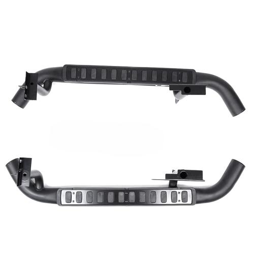 BLACK RUNNING BOARD SIDE STEP PAIR STEPS FOR LAND ROVER DEFENDER 90