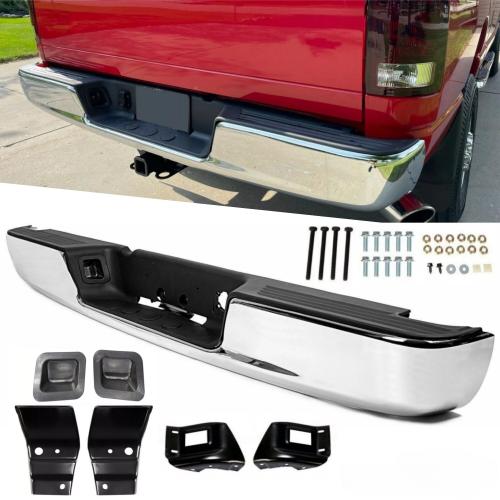 Chrome Rear Step Bumper Assembly For 2002-2008 Dodge Ram 1500/2500/3500 03-09