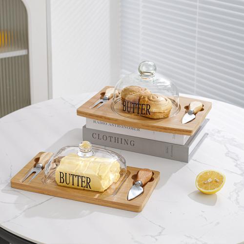 Bamboo & Glass Butter Box PC