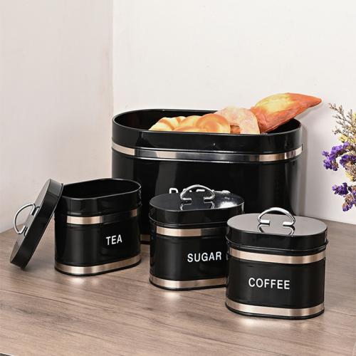 Galvanized Iron Food Storage Container Box four piece Set
