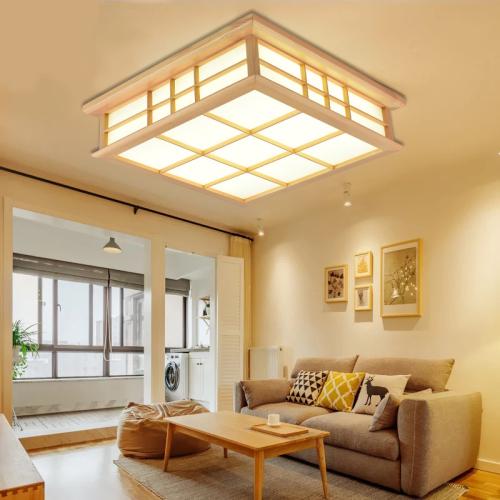 Solid Wood & PVC different light colors for choose Ceiling Light PC
