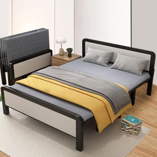 Steel & Cloth & Wooden single Foldable Bed durable PC