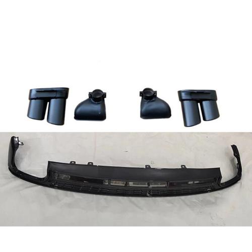 Rear Diffuser + Exhaust Black for Audi A6 C8 Avant Saloon 40 50 TDI 2018+