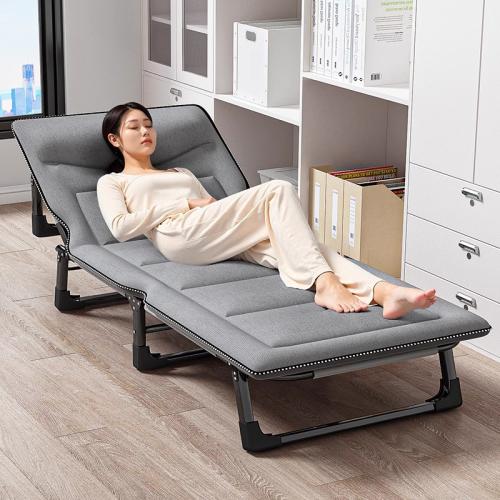 Cloth & Metal single Foldable Bed portable & adjustable PC