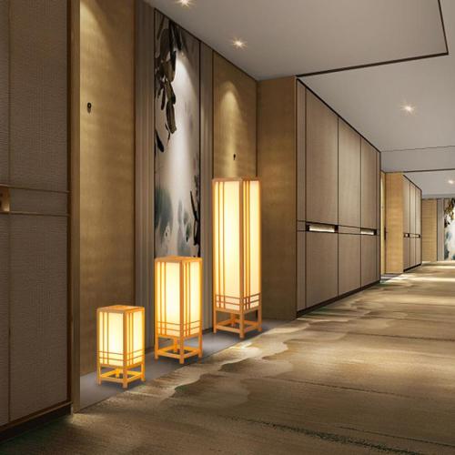 Solid Wood & PVC LED glow Floor Lamps PC