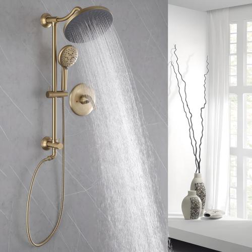 304 ステンレススチール & 真鍮 & エンプラ & 亜鉛合金 シャワーセット 金 セット