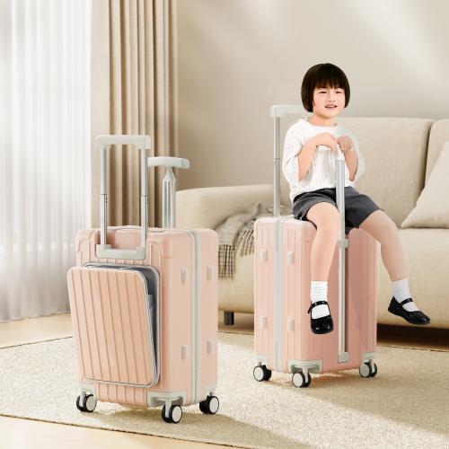 Metal & ABS & PC-Polycarbonate Suitcase Polyester PC