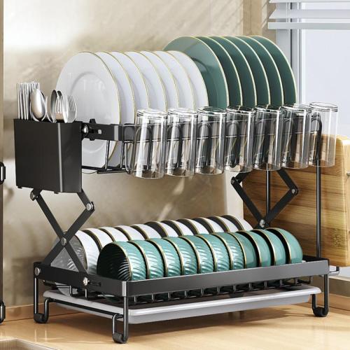 Kitchen Bowl Storage Rack Bowl Chopsticks Drain Rack Foldable Storage Rack