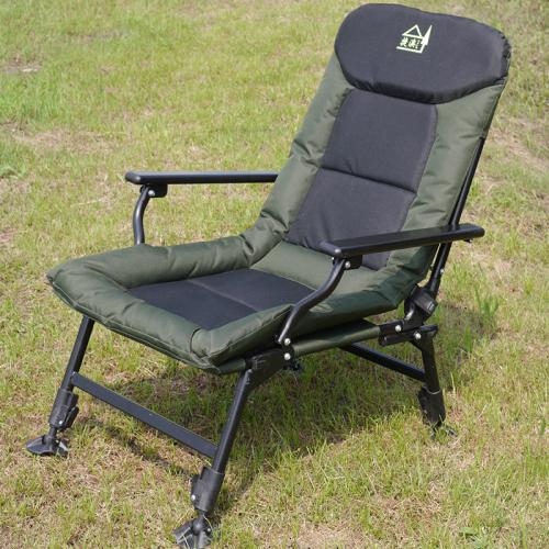 Iron & PVC & Oxford foldable Outdoor Foldable Chair portable & adjustable green PC