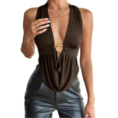 Polyester Slim Camisole, deep V & different size for choice, more colors for choice,  PC
