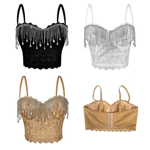Polyester Sexy Corset & with rhinestone & skinny style PC