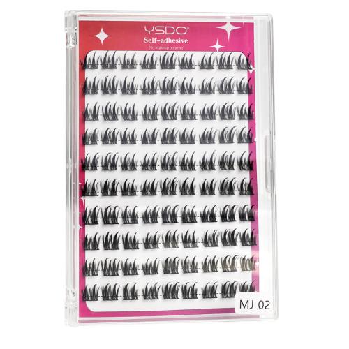 10 rows of self-adhesive double-pointed false eyelashes 90 glue-free natural thick eyelashes