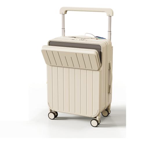 ABS & PC-Polycarbonate Suitcase with password lock & large capacity & with USB interface Polyester PC