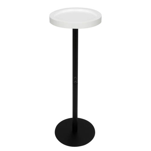 Medium Density Fiberboard & Steel Tube adjustable Side Table durable white PC