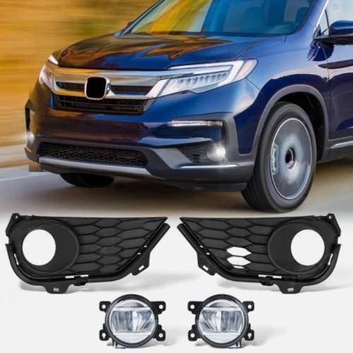 For 2019-2022 Honda Pilot LED Fog Light Set Front Driver Lamps w/ Wire Switch