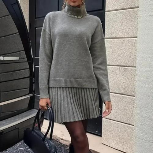 Polyester & Cotton Two-Piece Dress Set & two piece Set