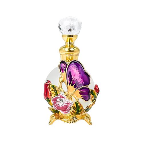 Glass & Zinc Alloy Perfume Bottle, for storage & portable, enamel, more colors for choice,  PC