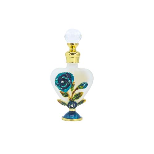 Glass & Zinc Alloy & Rhinestone Perfume Bottle, for storage & portable, enamel, more colors for choice,  PC